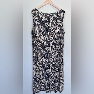 George Women’s Leaf print Sleeveless Dress XL